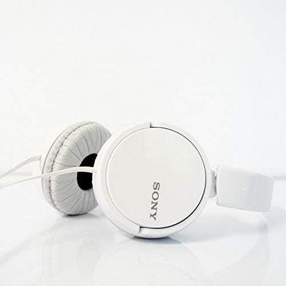 Sony Over On Ear Best Stereo Extra Bass Portable Headphones Headset for Apple iPhone iPod/Samsung Galaxy / mp3 Player / 3.5mm Jack Plug Cell Phone (White)
