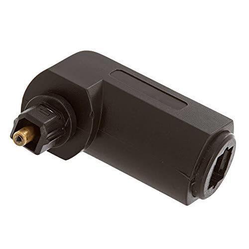 TOSLink Optical Male Plug to Female Jack Adapter Right Angle Cable Connector