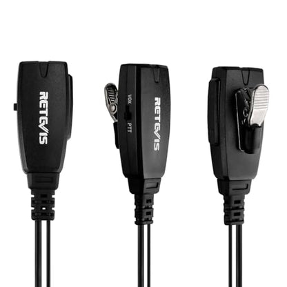Retevis Hands Free Two Way Radio Headset with Mic, for RT22/RT68/RT21/H777/RT27 | VOX, Coil, G-Type Earhook, Compatible with Pxton, Baofeng BF-888S, Kenwood Walkie Talkie, Walkie Talkie Earpiece(1 Pack)