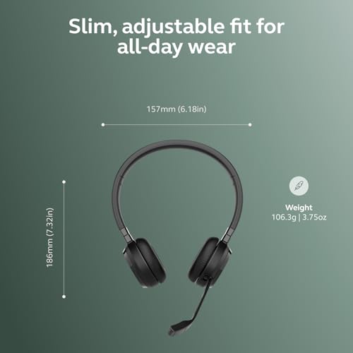 Jabra Evolve 65 TE (Third Edition) Wireless Headphones w/Charging Stand - Noise-Canceling Mic, 16 hr Battery Life, Connectivity, MS Teams Certified, Supports Other Platforms, Black - style: Dual-Ear, Charging Stand