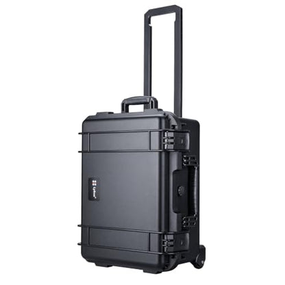 Lykus HC-4920 Hard Case with Wheels and Foam, Inner Size 18.5*13.78*7.28in | IP67 Waterproof, Pluckable Foam, Suitable for Cameras, Lenses, Electronic Equipment and More - size: HC-4920: 21.85x17.52x10.24 inch