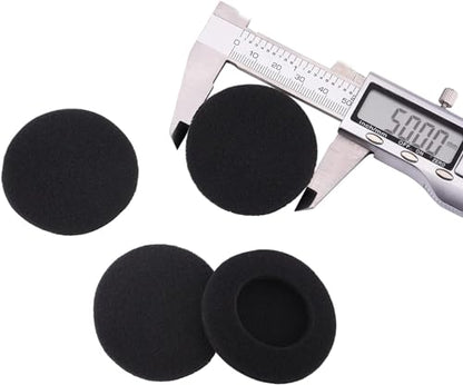 RMISODO 2 Inch Foam Pad EarPad Ear Cover Compatible with Sony Sennheiser Philips Headphone, 5 Pairs, Black