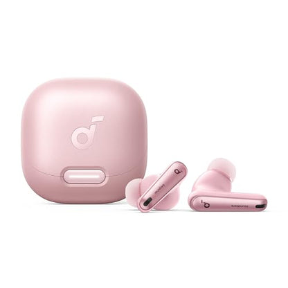 Soundcore by Anker Liberty 4 NC Wireless Earbuds | 98.5% Noise Reduction, Adaptive Noise Cancelling to Environment, Hi-Res Sound, 50H Battery, Wireless Charging, Bluetooth 5.3 - color: Pastel Pink