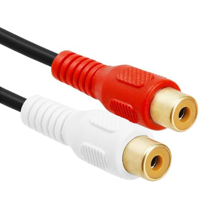 3.5mm Mini Plug to 2 RCA Jack Gold Plated Y Adapter, 3.5mm Male to 2 Female Jack Stereo Audio Cable - color: 3.5mm M to 2 RCA F, size: Single