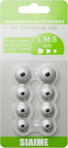 Hearing Aids Domes 4 Pairs Replacement ITE Hearing Amplifiers Memory Foam Earplugs Soft Noise-Reducing Ear Cushions for Improved Comfort Universal Replacement Earplug Tips (G)