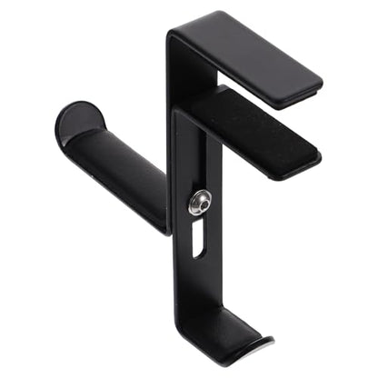 VILLCASE Adjustable Metal Headphone Stand Hanger Clip Under Desk Headset Holder for Gaming and Office Use Space-Saving Design - color: Black