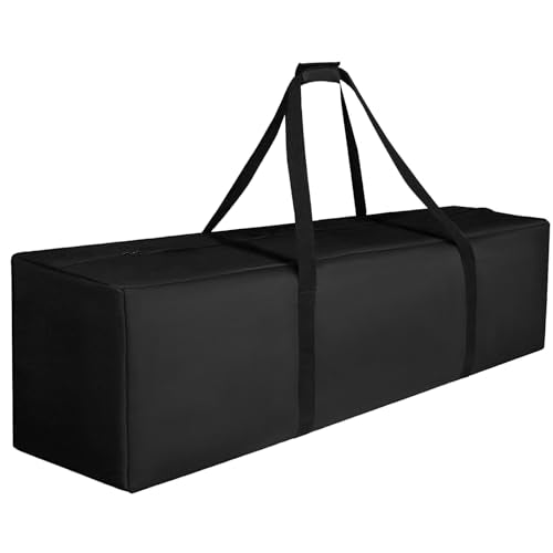 Sports Duffle Bag - Extra Large Travel Duffel Luggage Bag with Upgrade Zipper, Sturdy & Water Resistant, Black (Black 47inch) | Heavy Duty Dual Zipper, 600D Polyester, Oversized Capacity, Sturdy & Water Resistant for Camping Outdoor Moving, Black - size: