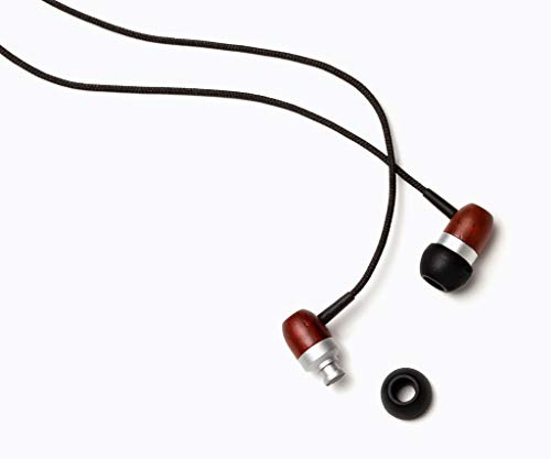 Symphonized Premium Wooden Earphones Wired (3.5mm Jack) Deep Bass Sound, 3D Sound, Microphone Volume Control, 90% Noise Cancelling Earphones for Android
