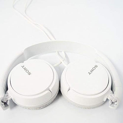 Sony Over On Ear Best Stereo Extra Bass Portable Headphones Headset for Apple iPhone iPod/Samsung Galaxy / mp3 Player / 3.5mm Jack Plug Cell Phone (White)