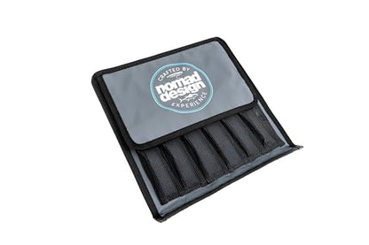 Nomad Design Jig Wallet - Fishing Lure Organizer with Hook Mesh Storage System, 12 individual mesh pockets Waterproof Jig Storage Bag with Optional Insert Sleeve - size: Sleeve