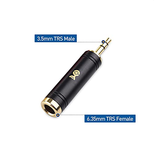 Cable Matters 2-Pack 3.5mm to 1/4 Adapter, 6.35mm to 3.5mm