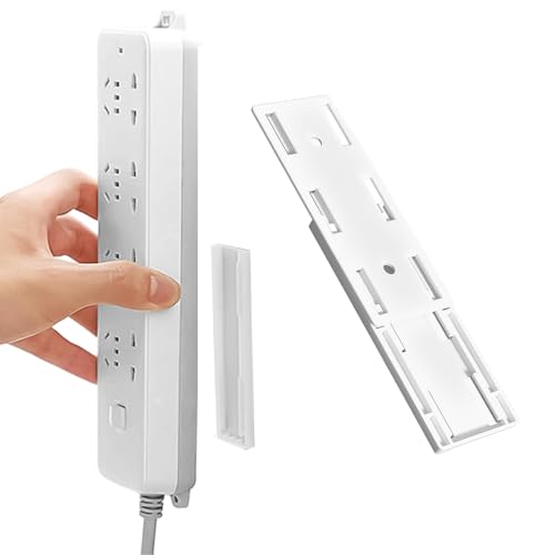 Adhesive Sliding Wall Mount Holder Removable Track Bracket Organizer for Home Storage Desk Hanging Easy Install Set 6PCS - color: 6 Pcs Beige