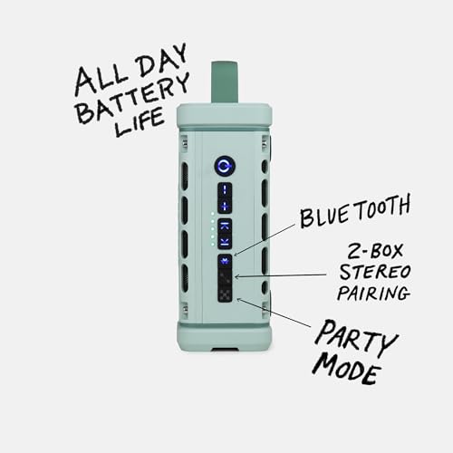 Turtlebox Ranger, Ultra-Portable Bluetooth Speaker, Waterproof, River Rock - color: River Rock