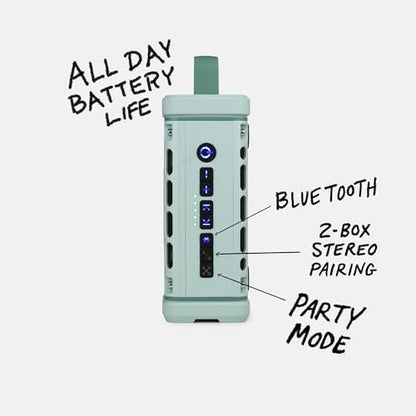 Turtlebox Ranger, Ultra-Portable Bluetooth Speaker, Waterproof, River Rock - color: River Rock