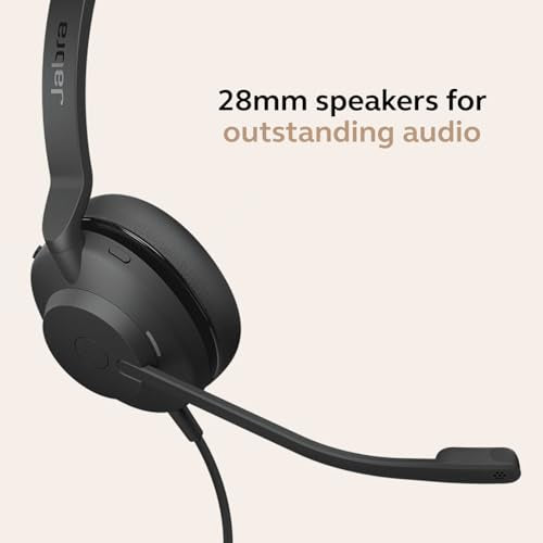 Jabra Evolve2 30 SE (2025 Version) Wired Single-Ear Headphones with Microphone – Computer Headset - USB-A and USB-C Cable - Microsoft Teams Certified - Works with All Meeting Platforms – Black - color: Mono, style: Teams Certified