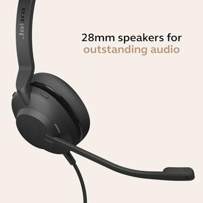 Jabra Evolve2 30 SE (2025 Version) Wired Single-Ear Headphones with Microphone – Computer Headset - USB-A and USB-C Cable - Microsoft Teams Certified - Works with All Meeting Platforms – Black - color: Mono, style: Teams Certified