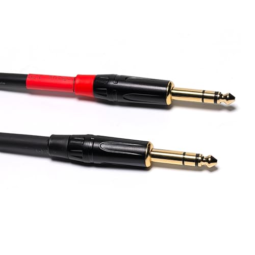 1/4 Inch TRS to XLR Male 6.35mm Balanced Signal Interconnect Microphone Cable Quarter inch to 3pin XLR Patch Cable 2Pack 8 inches - size: 6in