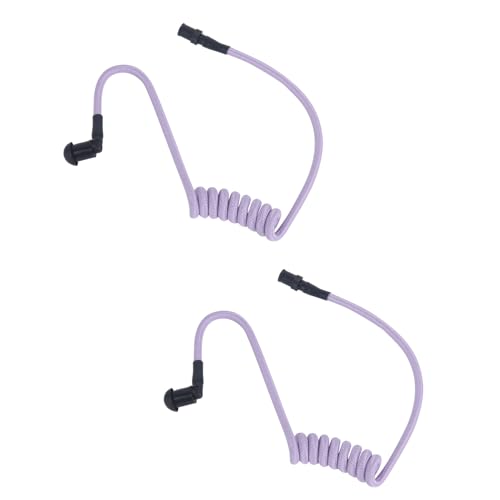 WODASEN Replacement Braided Nylon Fiber Acoustic Coil Tube Moisture Resistant Waterproof Color for Radio Earpiece (PurePurple-2) - color: PurePurple-2