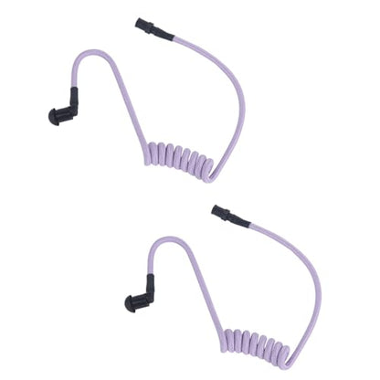 WODASEN Replacement Braided Nylon Fiber Acoustic Coil Tube Moisture Resistant Waterproof Color for Radio Earpiece (PurePurple-2) - color: PurePurple-2