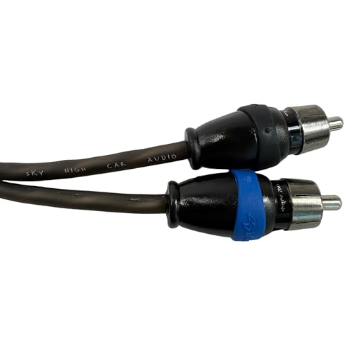 Sky High Car Audio 2 Channel Twisted 3 ft RCA Cables Coated 3' OFC - size: 3 Feet