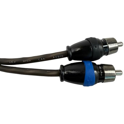 Sky High Car Audio 2 Channel Twisted 3 ft RCA Cables Coated 3' OFC - size: 3 Feet