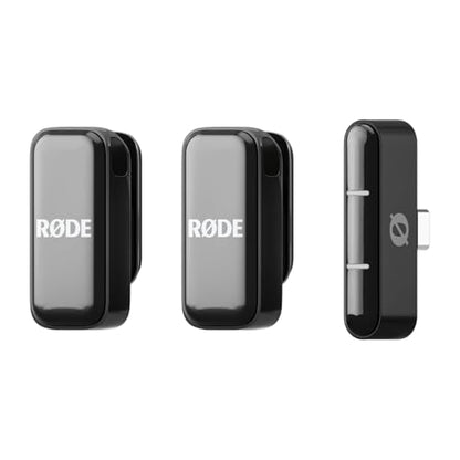 RØDE Wireless Micro - Compact Wireless Microphone, Two Mics with Charge Case for Smartphone Content Creation - USB-C, Black | Two Mics with Charge Case for Smartphone Content Creation, USB-C, Black - color: Black