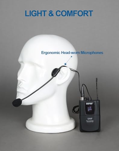 SGPRO SG-13B Wireless Head-Worn Microphone Set with Compact Receiver - color: SG-13B | Single Bodypack Set