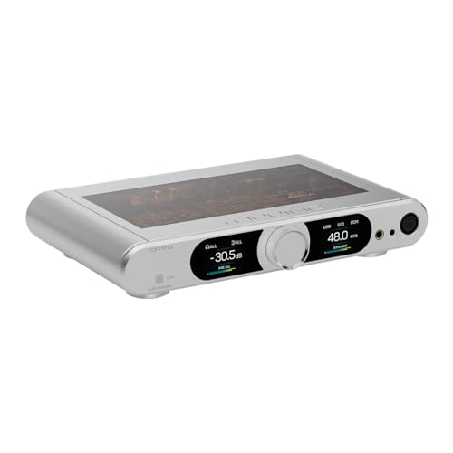 Topping DX9 Discrete Full Balanced DAC Headphone Amplifier Combo, 10000mW x 2 Amp with AK4118 XU-316 DSD512, USB/Bluetooth/2*Opt/2*Coax/AES/IIS Input, XLR/RCA 6.35mm/4.4mm/4-PIN XLR Output, Silver - color: Silver