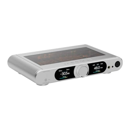 Topping DX9 Discrete Full Balanced DAC Headphone Amplifier Combo, 10000mW x 2 Amp with AK4118 XU-316 DSD512, USB/Bluetooth/2*Opt/2*Coax/AES/IIS Input, XLR/RCA 6.35mm/4.4mm/4-PIN XLR Output, Silver - color: Silver