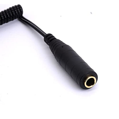 Coiled 6.35mm to 2 RCA Y Splitter Cable (80cm/2.6ft) | Spring Gold-Plated 6.35mm (1/4 inch) TRS Female to 2 (Dual) RCA Male Stereo Audio Y Splitter Adapter(for Audio only)