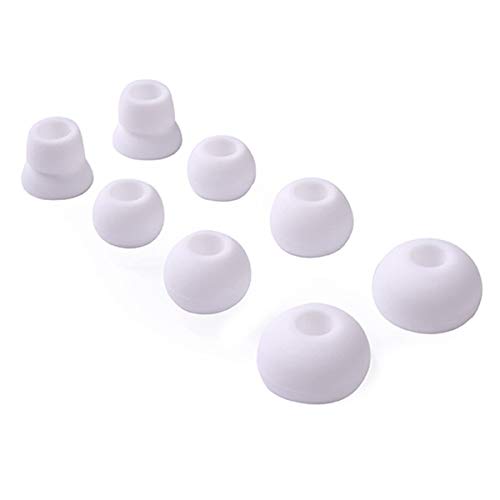 Replacement Silicone Earbuds Ear Tips Eargels Buds Set Compatible with Beats Powerbeats 3 Powerbeats 2 Wireless in-Ear Earphones (4 Pairs/White) - color: White