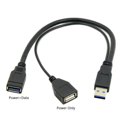 chenyang USB 3.0 Splitter Y Cable USB 1 Male to 2 Female Extra Power Data Extension Cable for 2.5" Mobile Hard Disk - color: 1 Male to 2 Female