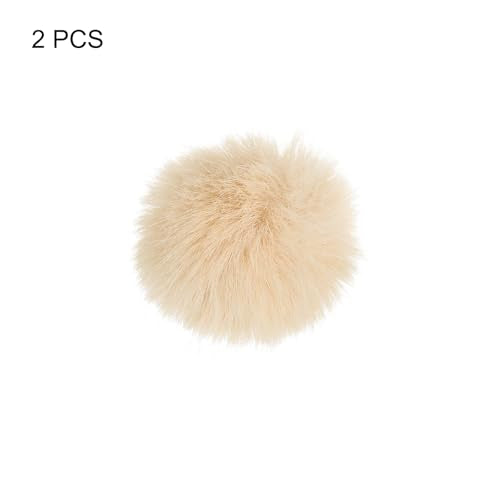 PATIKIL Furry 마이크 윈드스크린 5mm x 55mm 마이크 커버 윈드실드 실내 실외 마이크용 카키 2팩 - color: 카키, size: 5mm x 55mm