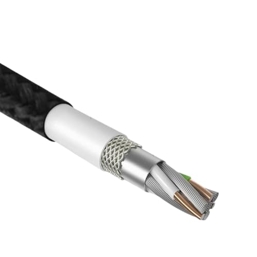 3.5mm Jack Microphone Audio Headset Splitter Nylon Braided 2 Male Audio Mic to 4 Pole Combo Female AUX Adapter Compatible with Computer