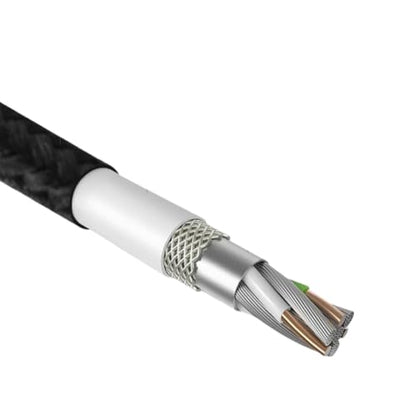 3.5mm Jack Microphone Audio Headset Splitter Nylon Braided 2 Male Audio Mic to 4 Pole Combo Female AUX Adapter Compatible with Computer