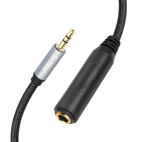 1/4" to 3.5mm Headphone Extension Cable - 6.35mm Quarter inch to1/8 Fmale Stereo Jack Audio Adapter for Amplifiers, Speaker, Guitar Amp,Home Theater, Mixing Console (0.3m/2PACK) - size: 6.35F-3.5M-2PACK