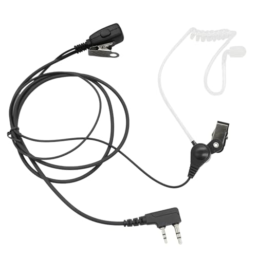 K1 Surveillance Headset with PTT Mic Security Acoustic Tube Earpiece for Baofeng UV-5R UV-82 UV-82HP BF-888S BF-F8HP AR-152 Arcshell Retevis RT21 RT22 RT27 RT68 RT7 H-777 Kenwood 2-Pin Radios