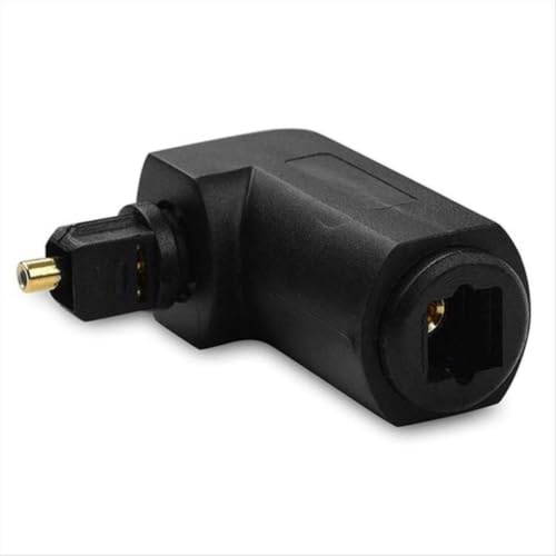 Digital Optical Audio Adapter 2 Pack 90 Degree Male to Female Toslink Compatible with Audio