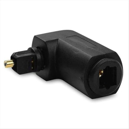 Digital Optical Audio Adapter 2 Pack 90 Degree Male to Female Toslink Compatible with Audio