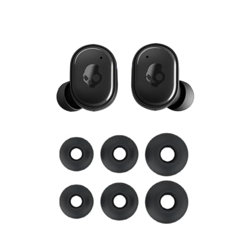 Skullcandy Grind Wireless In-Ear Earbuds - True Black | Noise Isolating Fit, Bluetooth, 40 Hours Battery, Microphone for iPhone Android, Customizable Sound, True Wireless - color: True Black, style: Grind