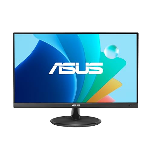 ASUS 22” Eye Care Monitor (VP229QF) – 100Hz, IPS, Full HD, 99% sRGB, Frameless, Adaptive-Sync, DisplayPort, HDMI, Low Blue Light, Flicker Free, Wall Mountable, 3 yr Warranty | Includes monitor arm, base and HDMI cable for mounting, connectivity and assemb
