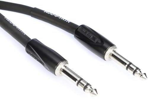 Roland Black Series Interconnect Cable, 1/4-Inch TRS to 1/4-Inch TRS, Balanced, 5-Feet | 1/4 inch TRS cable with oxygen-free copper and spiral shielding for pedals, instruments and studio gear - size: 5 feet