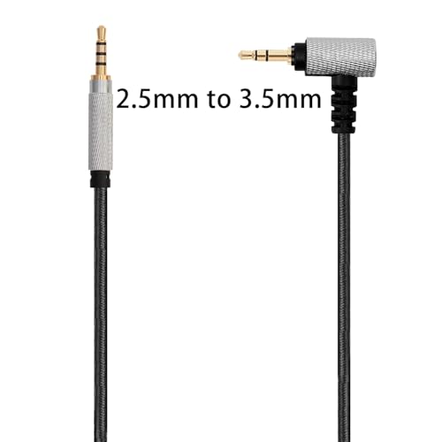 FAAEAL QC45 Replacement Audio Cable,6N High Purity Oxygen Free Copper (OFC) Wired Earphone Cord,Soft Cotton Yarn Cover,2.5mm to 3.5mm Aux Cord for Musician Audiophile 4.2ft - size: 4.2ft