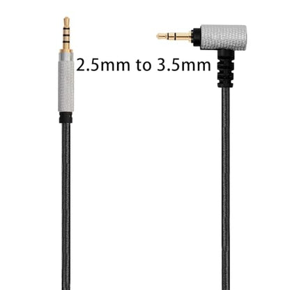 FAAEAL QC45 Replacement Audio Cable,6N High Purity Oxygen Free Copper (OFC) Wired Earphone Cord,Soft Cotton Yarn Cover,2.5mm to 3.5mm Aux Cord for Musician Audiophile 4.2ft - size: 4.2ft