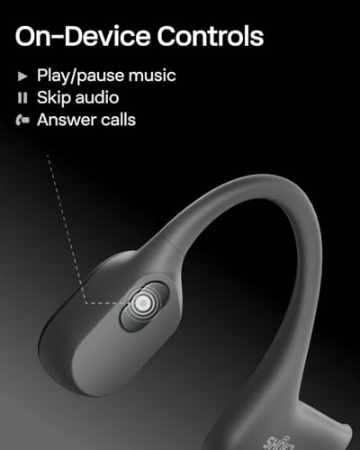 SHOKZ OpenRun Mini Bone Conduction Headphones, Black, USB-C Charging | Bundle with Sweat Headband；Open ear comfort; Lightweight & Secure fit; IP67 water resistance; 8H battery; Running/Cycling - color: Black, size: Mini Size+USB-C Charging