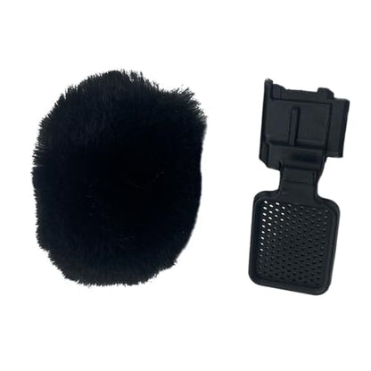 Secure Attachment Plush Cover for Hot Shoe Mount Ensuring Clear Voice Captures Outdoors Windproof Microphone Cover with Hot Shoe Mount Suitable - color: black boot black fu