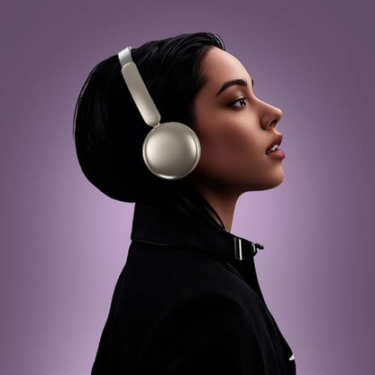 LORELEI Q60 Wireless Bluetooth On-Ear Headphones Lightweight ，Built-in Micphone, 40 Hours Up Battery Life, Bass Mode, Memory Earmuffs (Starlight) - color: Starlight