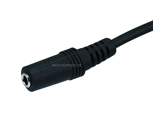 Monoprice 6inch 3.5mm Stereo Jack/Two 3.5mm Stereo Plug Cable