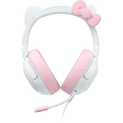 Razer Kraken Kitty V2 USB Wired Headset w/Kitty Ears, Hello Kitty Edition
