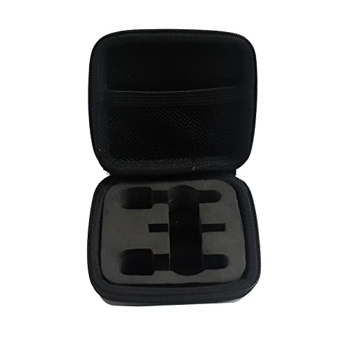 Hard Travel Carrying Mic Case Wireless Lavalier Microphone Case with 3 Slots for Wireless Lavalier Microphone Lapel Clip-on Mic - color: Black